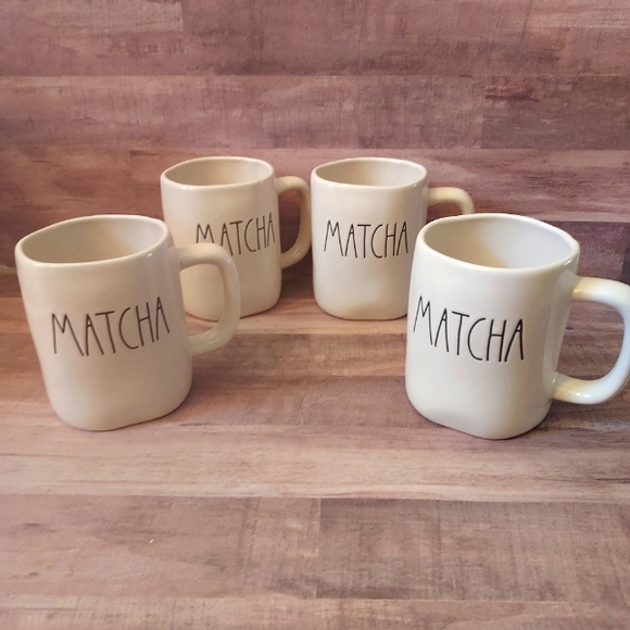 HUGE Rae Dunn MATCHA Tea Cup Coffee Mug Ceramic White Cream Ivory Black NEW - Picture 4 of 16